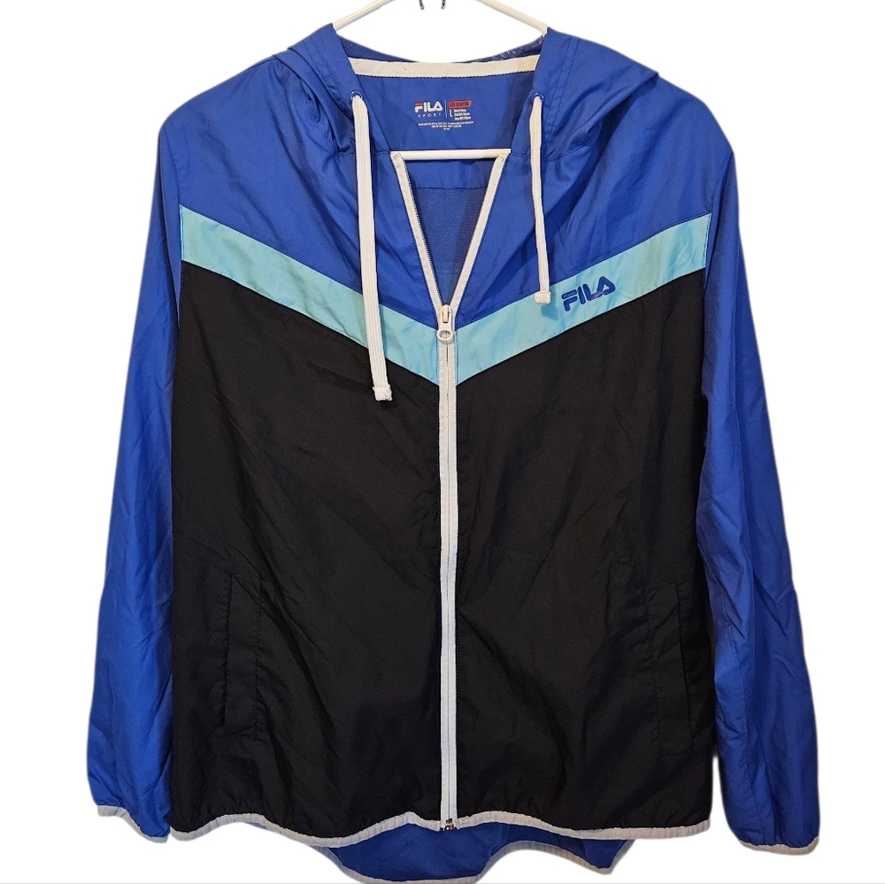 FILA Sport Live In Motion Women's Jacket Hooded Wind Breaker Size L